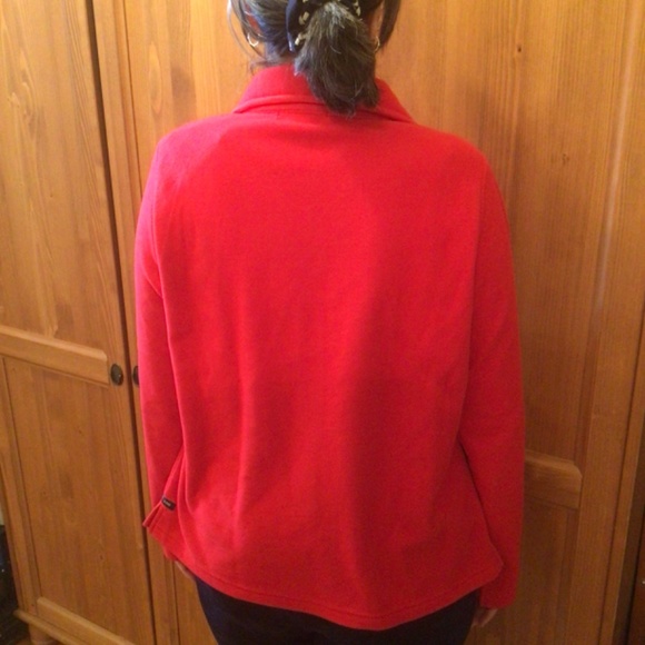 ROOTS Women’sred polar fleece jacket,size XL - Picture 7 of 8